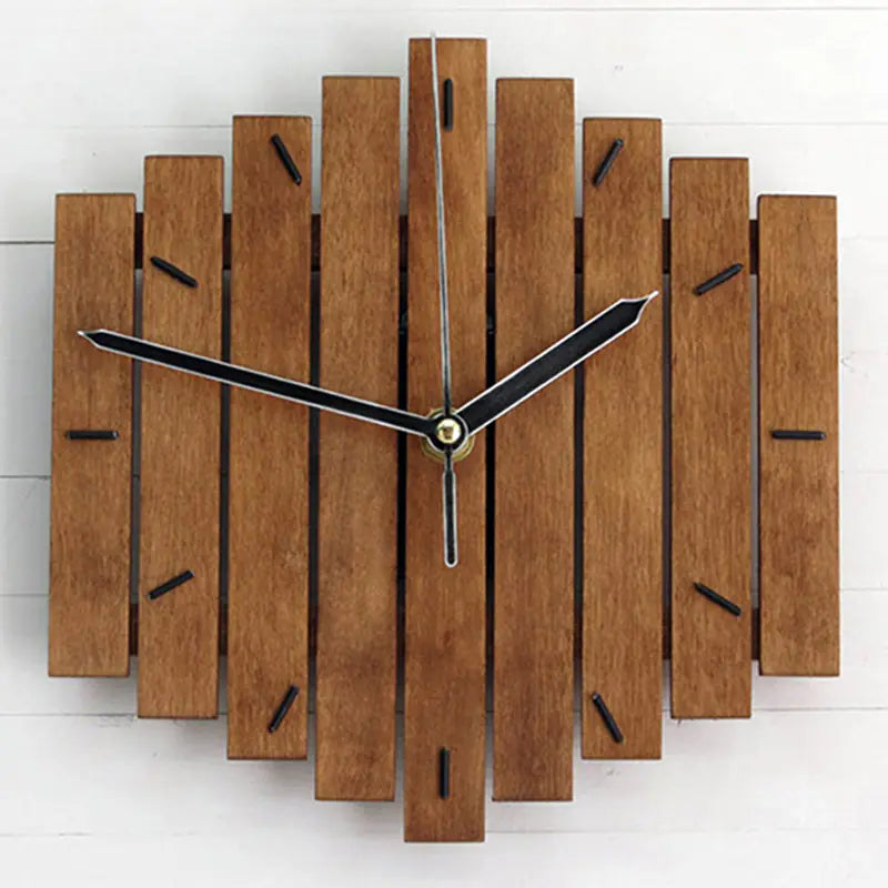 Rustic European Wooden Wall Clock - Maison Nude