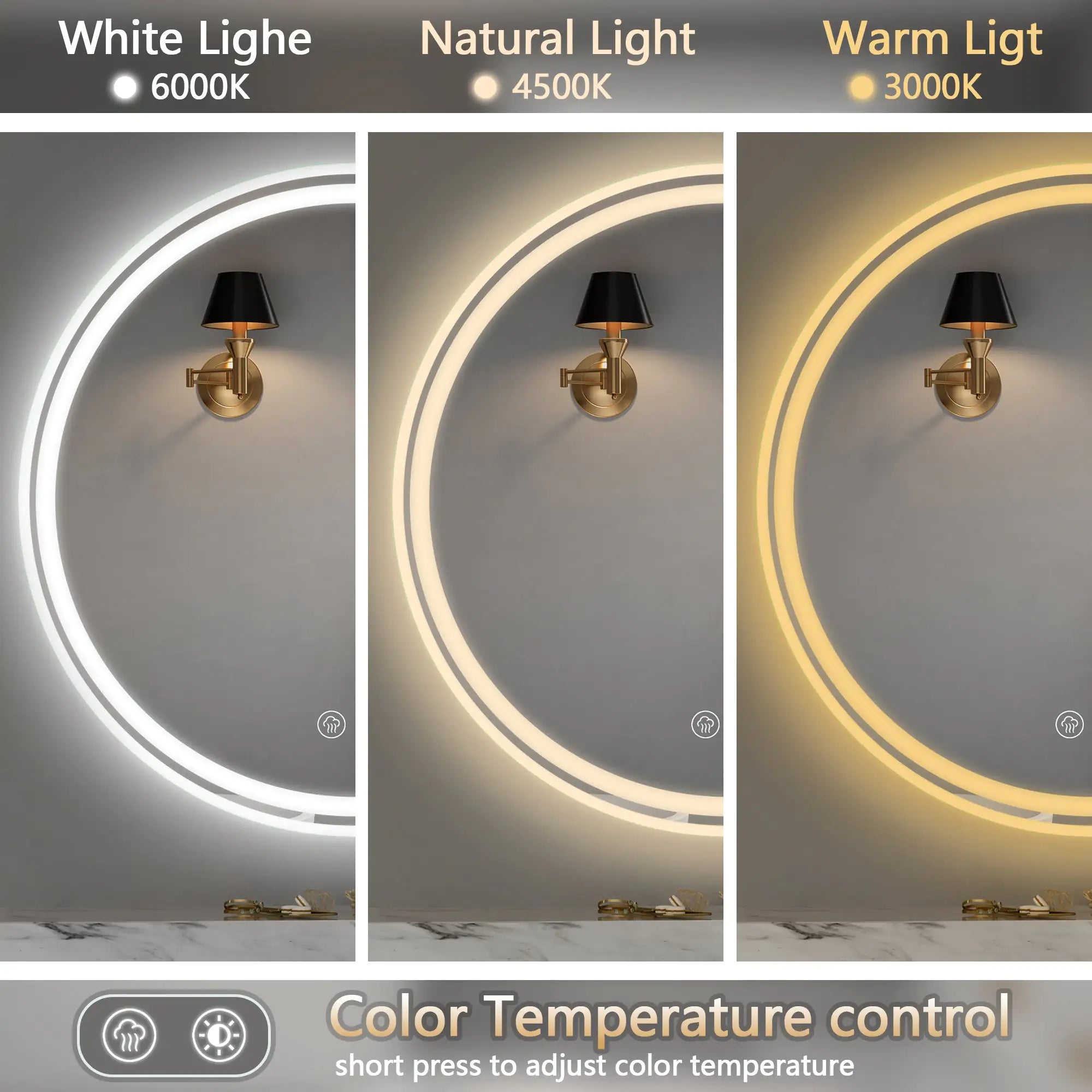 LED Bathroom Mirror -Wall Mounted