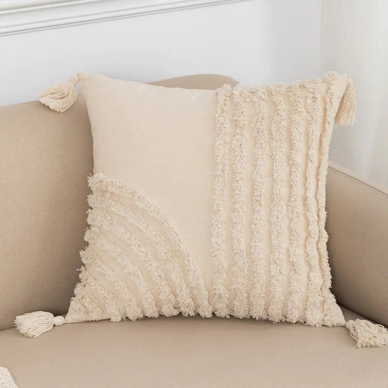 Fringed Decorative Pillowcase for Sofa - Maison Nude