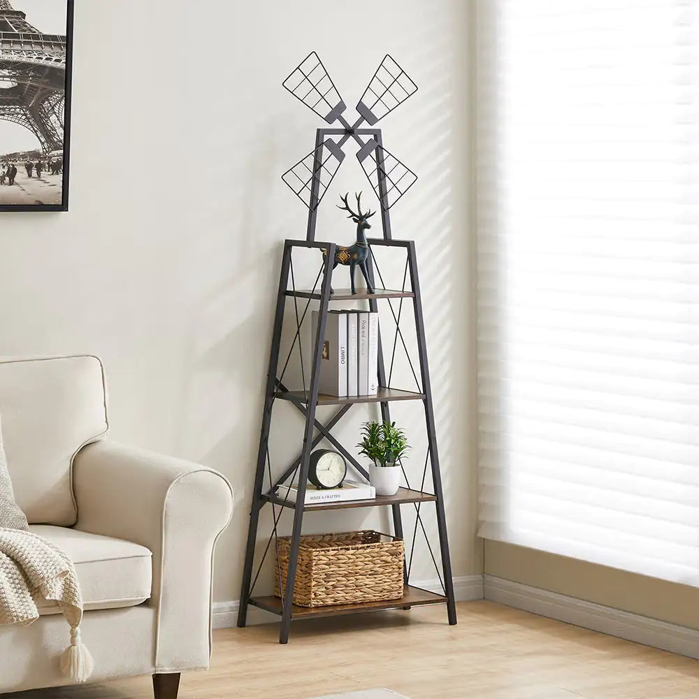 4-Tier Bookshelf With Windmill - Maison Nude