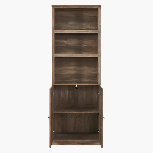 Open Bookshelf, Rustic Brown - Maison Nude
