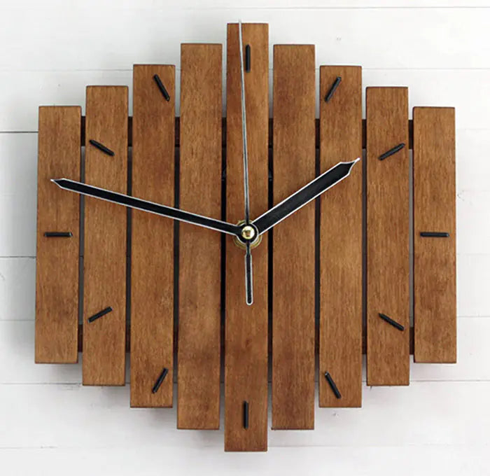 Rustic European Wooden Wall Clock - Maison Nude