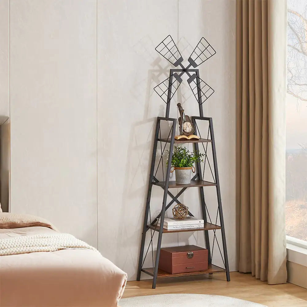 4-Tier Bookshelf With Windmill - Maison Nude