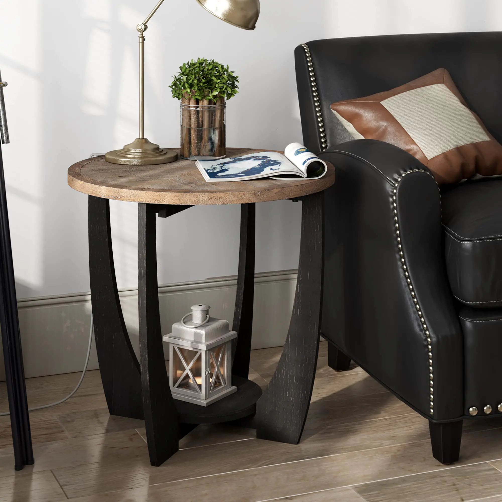 Rustic Farmhouse End Table - Maison Nude