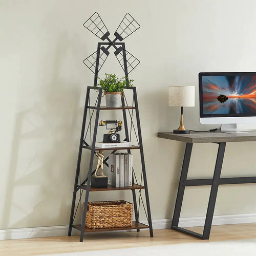4-Tier Bookshelf With Windmill - Maison Nude