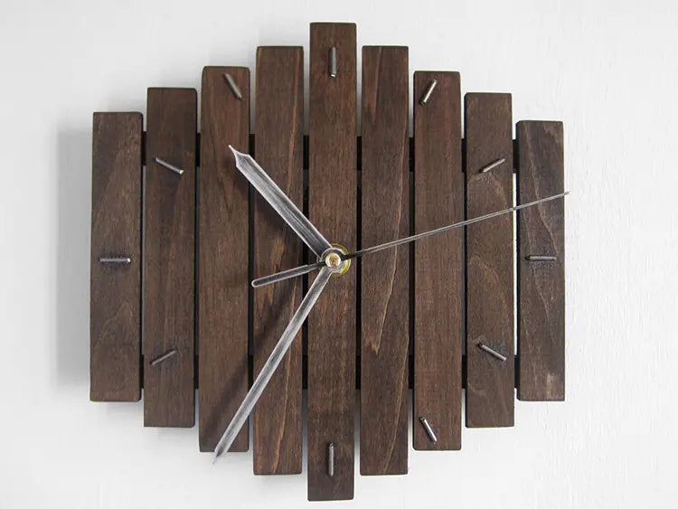Rustic European Wooden Wall Clock - Maison Nude